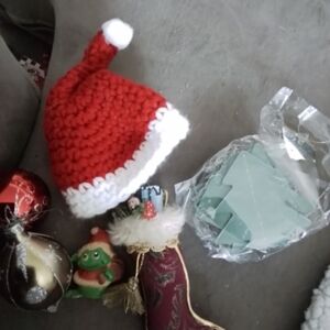 Handmade Red and White Crochet Santa Hat